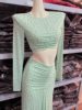High-End Foreign Trade Women's Sparkling Hot Diamond Green Suit High-Waisted Slim Sexy Long Skirt Two-Piece White Suit Dress