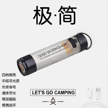 Disaster Relief Emergency Flashlight Atmosphere Long Hat Magnetic Outdoor Battery Life Camping Clip Light Strong Light Pocket