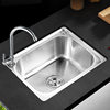 Small Order 304 Stainless Steel Kitchen Sink Dishwashing Sink Integrated Basin Set with Ginger Tea