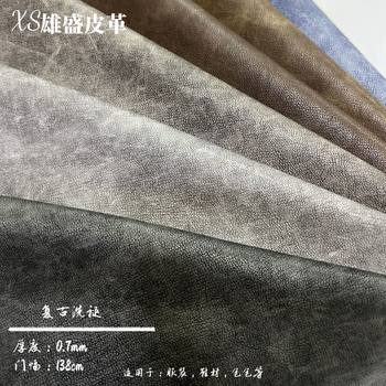 2024 Washing and Fading Process for Leather Clothing, Leather-Like Fabrics, Water-Washed Artificial Leather, Distressed and Faded Pu Fabric Washing Process