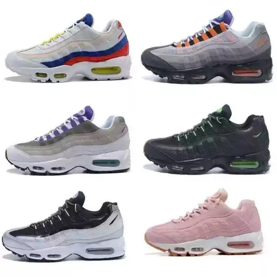 Original Air Max 95 Cushioned Running Sneakers for Men and Women - Breathable Mesh Walking Shoes with Height Increase