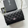 Sheepskin gold buckle black
