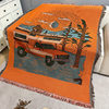 American Retro Sofa Blanket Bright Color Cartoon Abstract Cotton Blanket Single Position Sofa Blanket Wall Decorative Tapestry