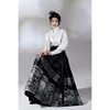Wind-led One-sleeve Original Hanfu Many People Ming-made Black Horse-faced Skirt Summer Men's and Women's National Style Vertical Collar Short Shirt suit