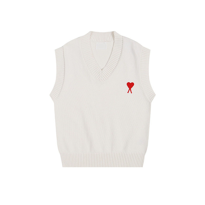 秋冬新款高领爱心毛衣男女条纹青年桃心跨境外贸休闲套头针织衫