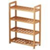 Factory Direct Sales of Simple Kitchen Supplies, Small Bookshelf, Multi-Layer Pot Rack, Kitchen Storage Rack, Bamboo Solid Wood Storage