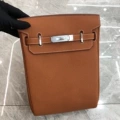 Brown Silver Buckle-Chest Bag