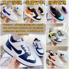 Putian Pure Original Air Force One Children's Shoes Low-Top Velcro Closure Breathable Non-Slip Versatile Running Sneakers for Kids