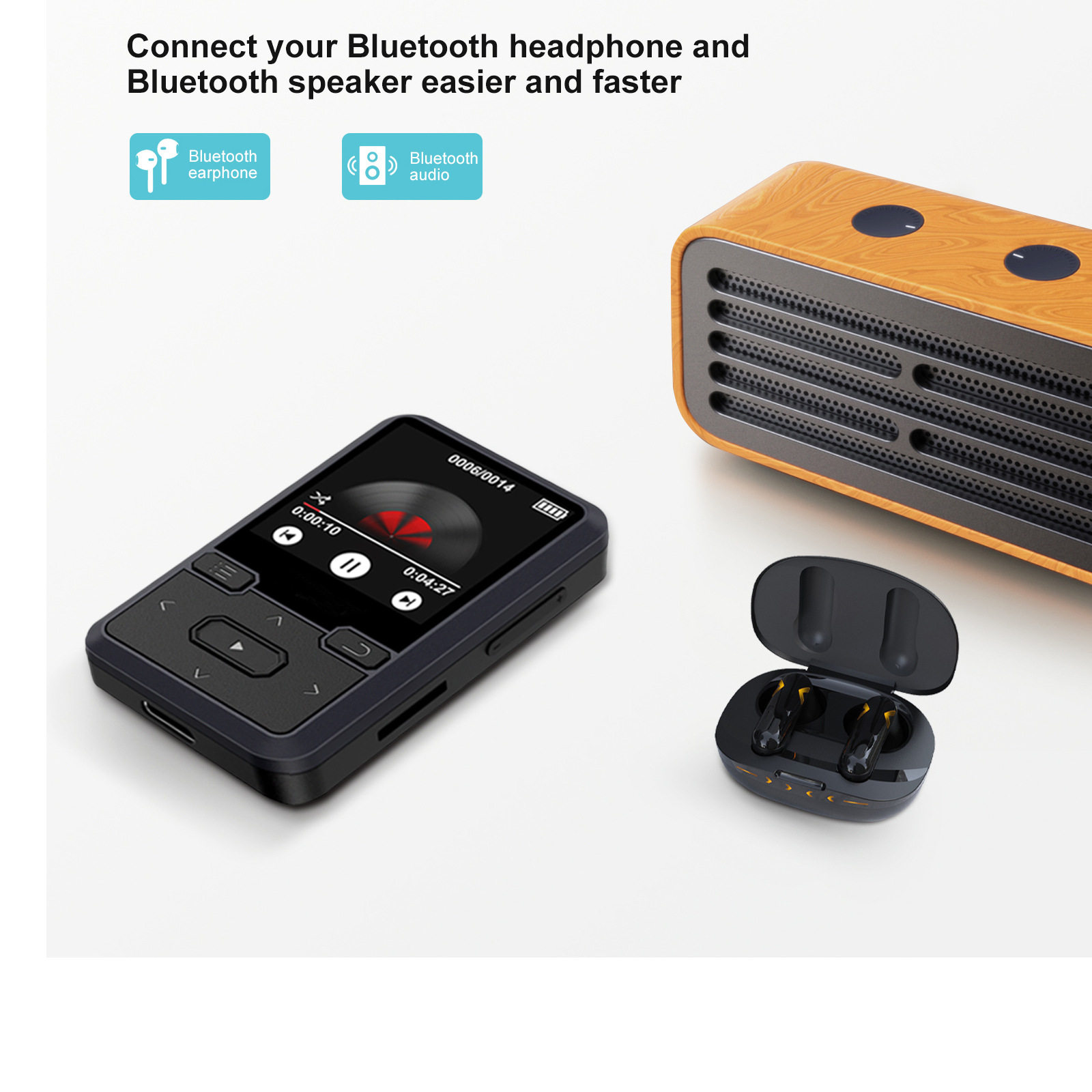 32G LarGe-capacity Cross-border Popular Portable Sports Style MP3 Music Player ForeiGn Dedicated Clip Player