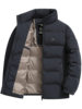 Middle-Aged Winter Thickeneded down Jacket Men's Casual Short Stand-Up Collar Warm Jacket Middle-Aged and Elderly White Duck down Dad Wear