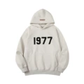 1977 Hoodie White Gray