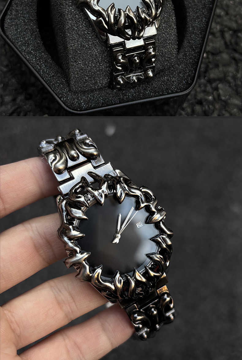 Millennium Vintage Special-Shaped Paw Men's Watch Export Cross-Border Wholesale European and American Trendy Cool Niche Men's Watch 69 O1CN01L4pEUt1PLRT7kUVSB !!2218131131824 0 cib