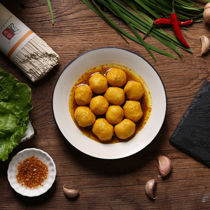 Golden Fish Eggs (with Curry Sauce) Special Semi-Finished Products Heated Ready-To-Eat Snack Bar Ingredients Grilled Stall Ingredients