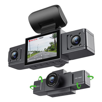 Temu/Shein Hot Model Recommended 2024 Cross-Border New Driving Recorder 3inch Hd 1080P Front and Rear Left