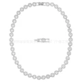 White crystal roman white gold necklace