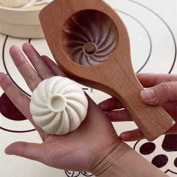 New Kitchen Handmade Pastry Bun Mold, Small Steamed Bun, Red Bean Paste Bun, Pastry Wooden Mold