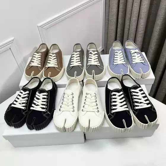 Tabi Split-Toe Shoes for Men and Women, Trendy Pig's Trotter Shoes, Fashionable New Low-Top Gear Sole Canvas Shoes