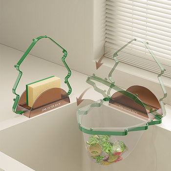 Christmas Tree Sink Filter Rack Kitchen Dishwashing Residue Anti-Blocking Sink Filter Large Mouth Storage Drain Rack