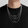 Square snake bone chain 1mm+50cm