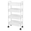 Household Trolley Storage Rack Removable Snack Storage Rack Wheeled Organizer Rack Floor-Standing Kitchen Storage Rack