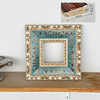 American-Style Frame, French Retro Oil Painting, Blue Custom Wooden Framed Wooden Picture Frame, Solid Wood Self-Assembled Photo Frame
