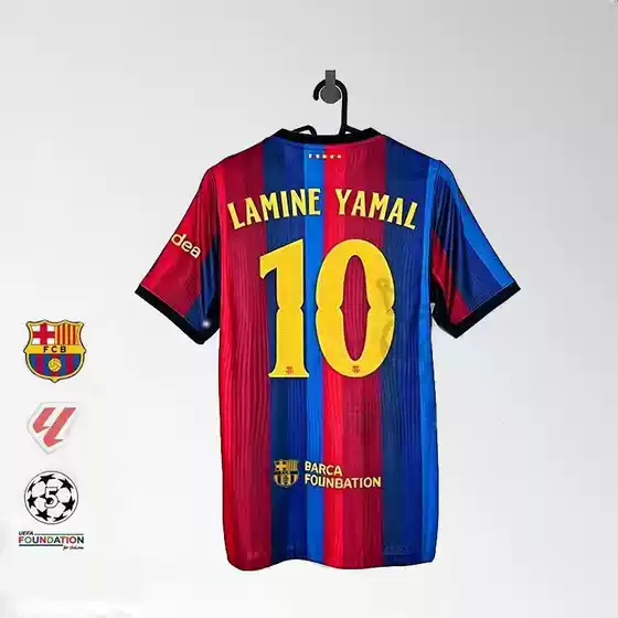 2627 Barcelona Real Madrid Jersey No. 10 Yamal Mbappe No. 11 Raphinha Home and Away Football Shirt Top