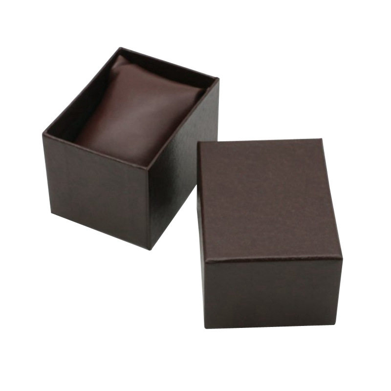 Fashion litchi grain watch box simple paper box heaven and earth cover bracelet jewelry packaging gift storage box LOGO