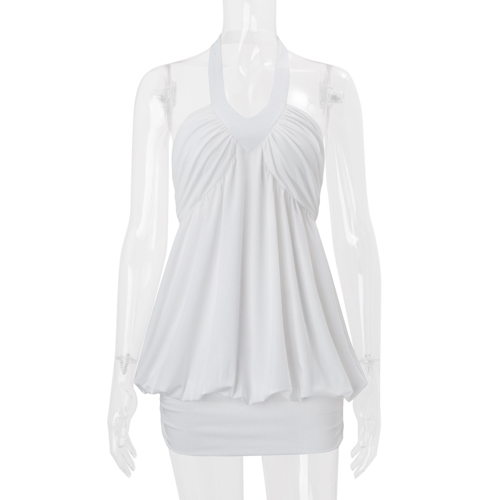 Summer Womens Dress Fashionable Elegant Sleeveless Loose Fit Solid Color Cocktail Party or Casual Outing