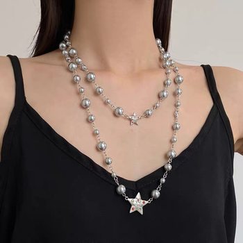 Trendy Y2K Layered Star Clavicle Necklace with Unique Design and Niche Accessories