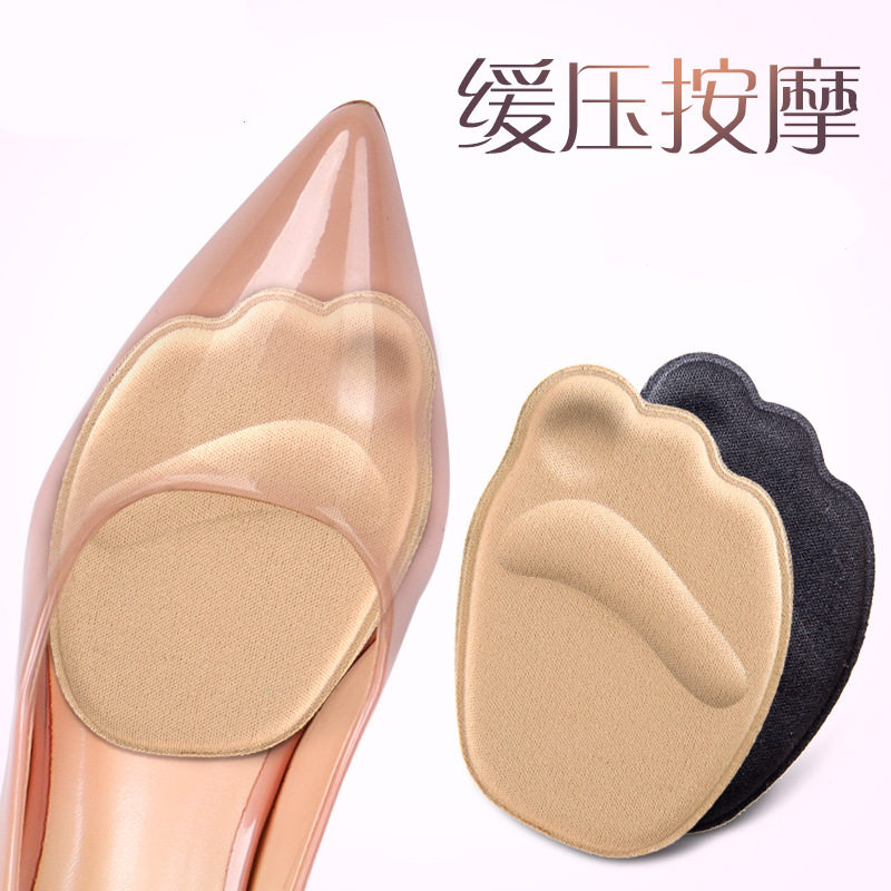 Sponge Forefoot Pad Thickened Half Size Pad Super Soft High Heels Insole Women's Forefoot Pad Anti-Foot Pain Anti-Slip Pad Half Pad