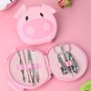 In-Stock Cartoon Piglet Nail Care Tool Set, Nail Clippers for Home Use, Complete Nail Clipper Set, Mini