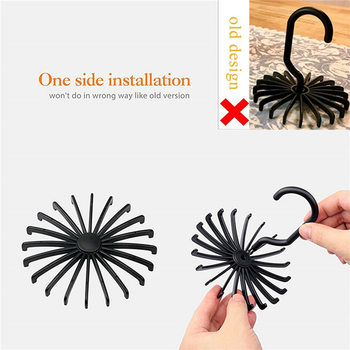 New Amazon multi-layer White export scarf rack round 360-degree rotating plastic tie rack storage wholesale