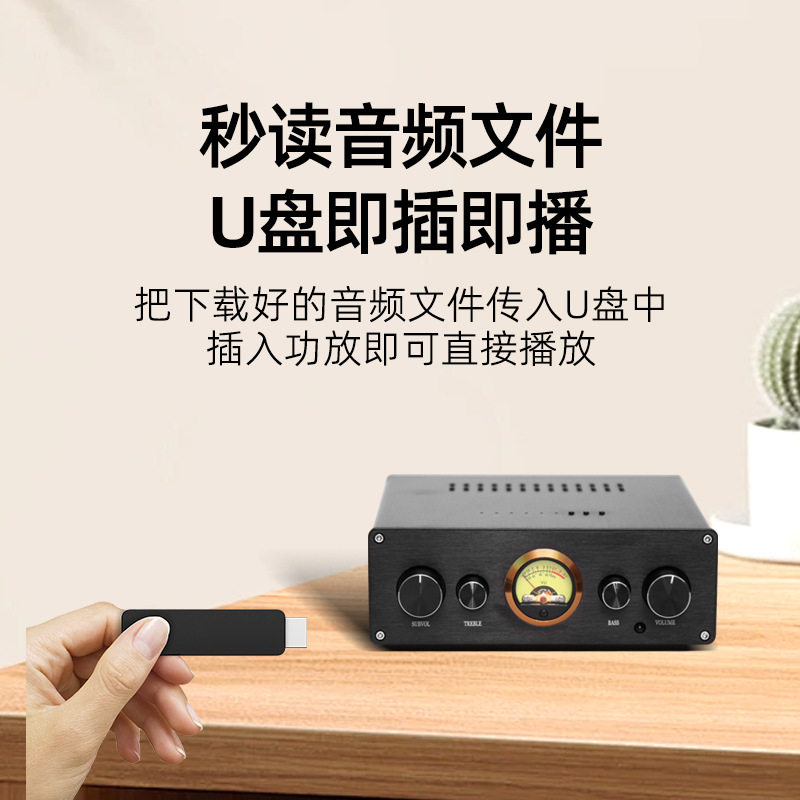 Tpa3255 Dual-Chip 2.1-Channel High-Power Digital Amplifier Bluetooth 5.0 Optical Fiber Coaxial USB Decoding