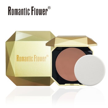 Cross-Border Export of 6-Color Single-Layer Powder Compact with Puff for Contouring, Multiple Colors Available, Dark Skin Black Cosmetics