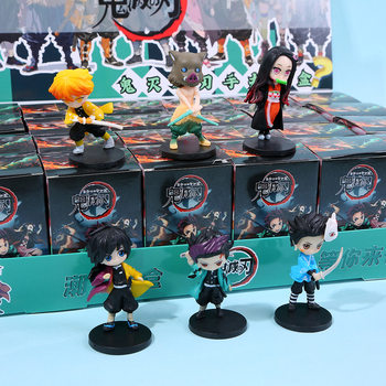 Wholesale Blind Box 6 Types Demon Slayer Blind Box Model Toys Gashapon Doll Cake Ornaments Children's Toys Blind Bag