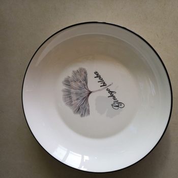 Ceramic Fruit Plate Soup Plate 7 Inch Flower Fruit Plate Ceramic Bowl Dinnerware