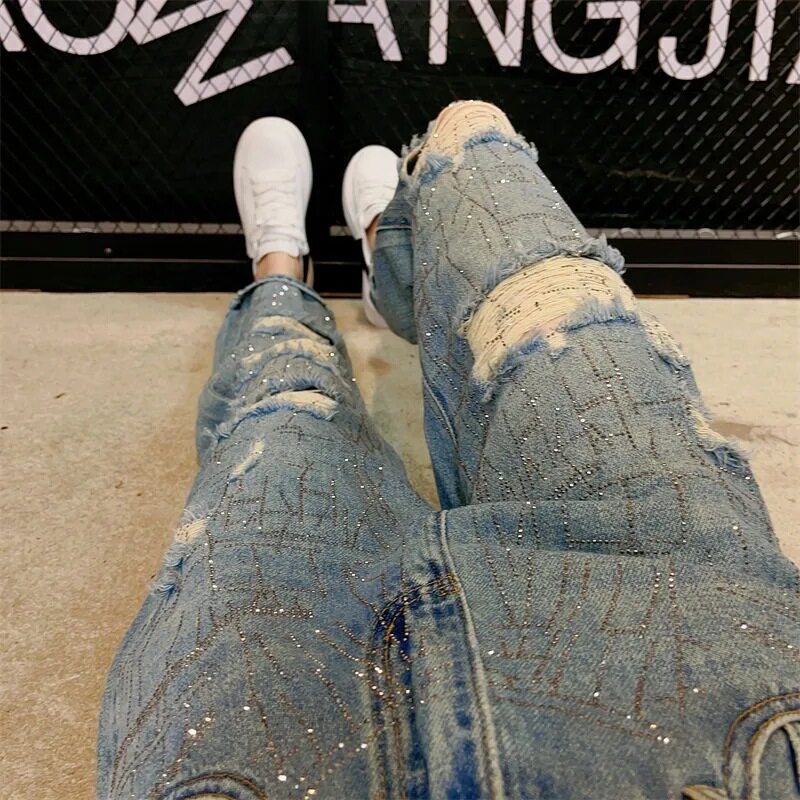 High Waisted Vintage Distressed Straight Leg Jeans for Women Loose Fit Flattering Spring Summer Wholesale Available