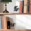 Metal Bookend L-Shaped 2-Piece Set Black Butterfly Flower Vine Iron Desktop Decoration Bookend Office Storage Clip Wholesale
