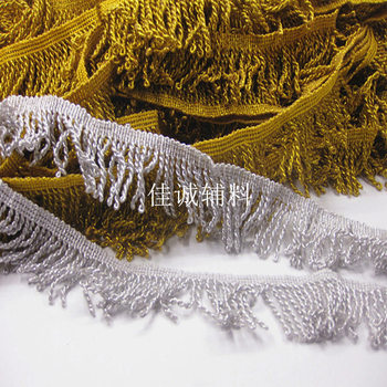 Gold and silver silk row whisker lace clothing accessories home DIY accessories 5cm core wrap twisted rope tassel lace