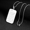 Cross-Border European and American New Fashion Light Luxury Titanium Steel Non-Fading Square Necklace Clavicle Chain Internet Celebrity Niche Design Pendant