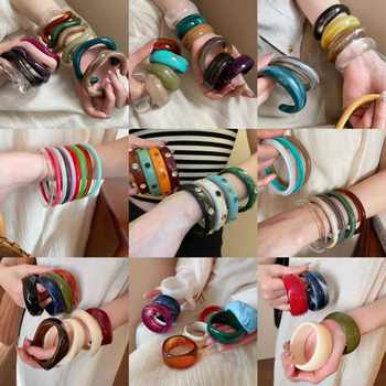 European and American Cross-Border Acrylic Geometric Bracelets, Simple, Fashionable and Versatile Bracelets, Niche High-End Jewelry Wholesale