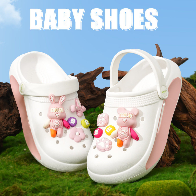 2025 Summer Cartoon Children's Croc Shoes for Girls and Middle-Aged Children Cute Baotou Sandals and Slippers Beach Shoes for Boys