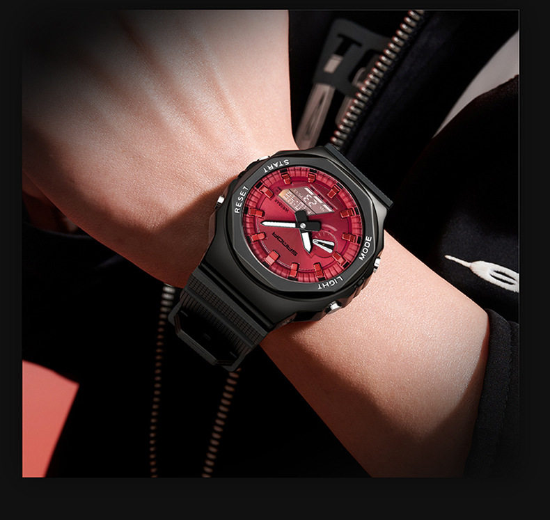 Octagonal Oak Hand-Raising Light Watch Men's Trendy Luminous Fashion Steel Heart Waterproof Sports Alarm Clock Live Explosions 15 O1CN01LBJKBX1qpfBK4r8FT !!2206469685545 0 cib