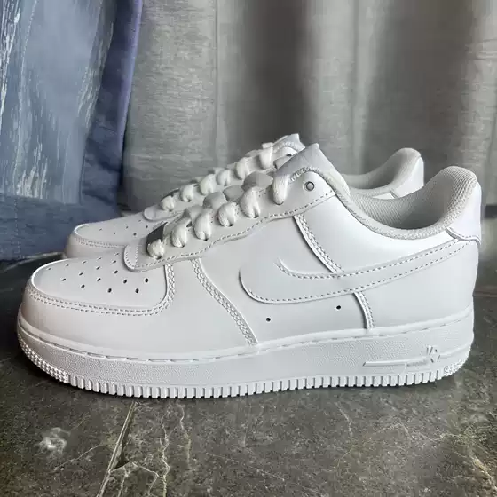 Cross-Border Putian Pure Original Air Force One First-Layer Leather Campus White Sneakers Sports Shoes Men's and Women's Sneakers