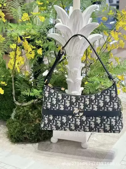 Women's Bag 2025 New Model D Brand Monogram Embroidery Retro Underarm Shoulder Crossbody Bag Chain Dumpling Bag Fashion