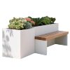Outdoor Three-Dimensional Flower Box, Plastic-Wood Bench Combination, Planting Box, Park Courtyard, Commercial Street, Wrought Iron Finished Flower Bed, Flower Trough