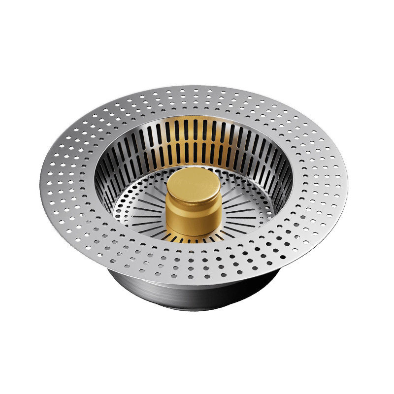 Stainless Steel Kitchen Water Bounce Core Leakage Plug Filter Drain Laundry Sink Vegetable Basin Basket Filter