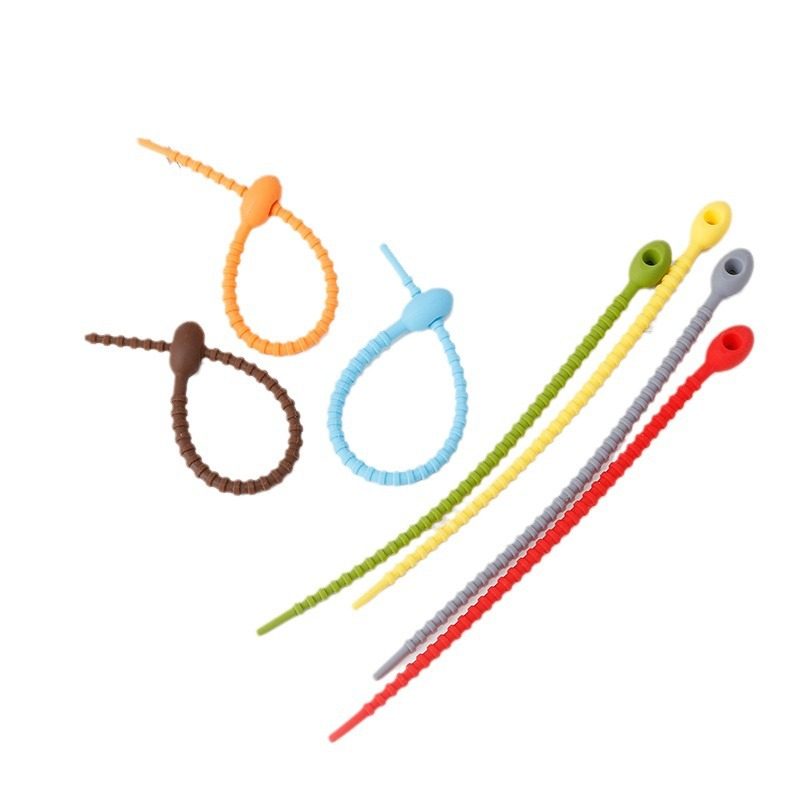 A2684 Silicone Strap Storage Soft Tape Data Cable Trapped Cable Manager Cable Winder Silicone Cable Management Tape