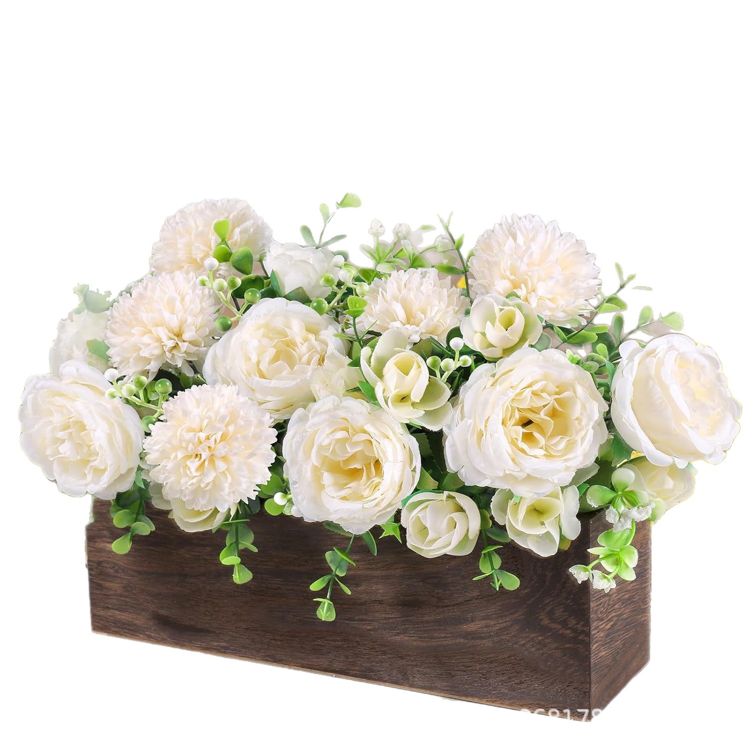 Wooden Succulent Storage Box Wooden Flower Pot Rectangular Dried Flower Storage Wooden Box Ornaments Desktop Decorative Flower Pot