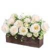 Wooden Succulent Storage Box Wooden Flower Pot Rectangular Dried Flower Storage Wooden Box Ornaments Desktop Decorative Flower Pot